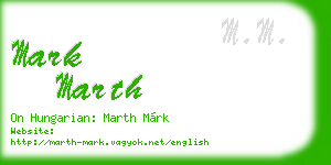 mark marth business card