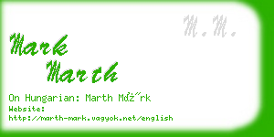 mark marth business card